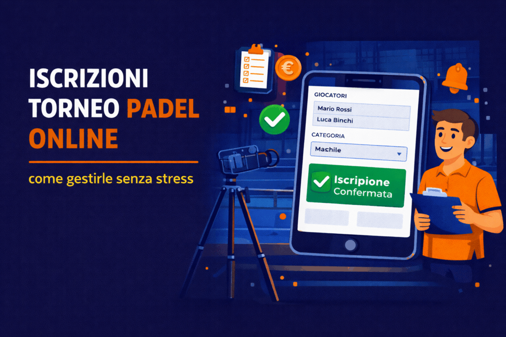 iscrizioni torneo padel online - guida gestione per club