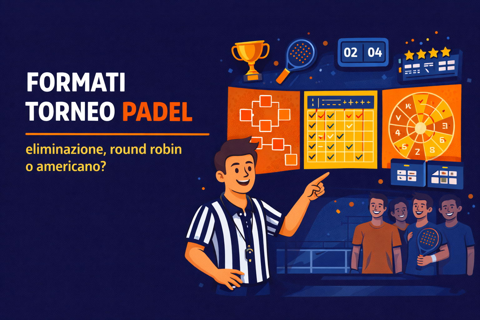 formati torneo padel - eliminazione diretta round robin americano